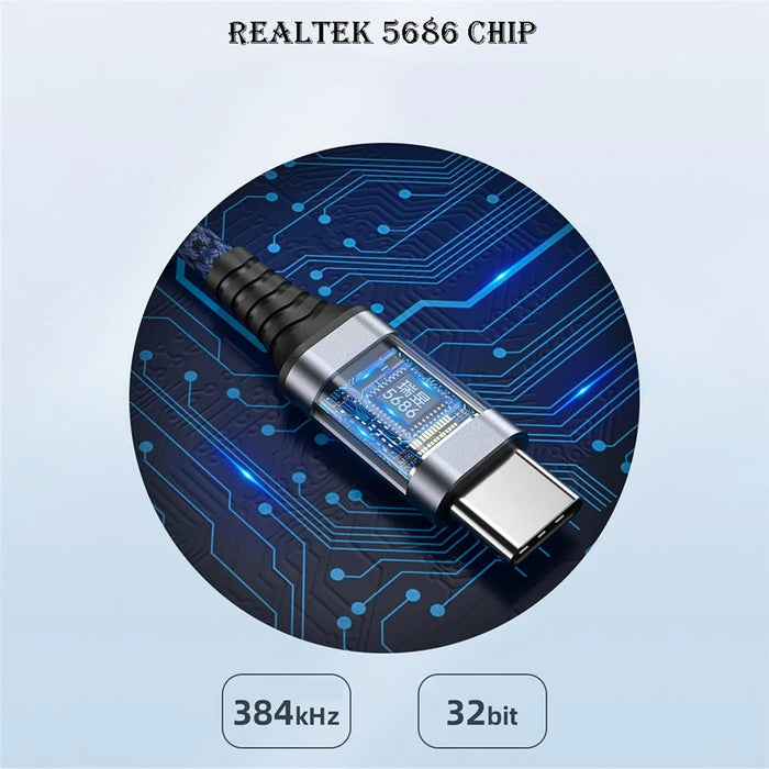 MH339A Type C to 3.5mm Headphone Jack HiFi Audio Adapter with PD 60W USB C Charging Port - Grey - 7
