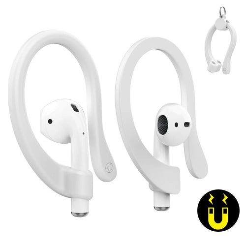 AHASTYLE PT78-M Ear Hooks for Apple AirPods with Charging Case (2016) / (2019) / AirPods with Wireless Charging Case (2019) / AirPods Pro / Pro 2 - White - 1