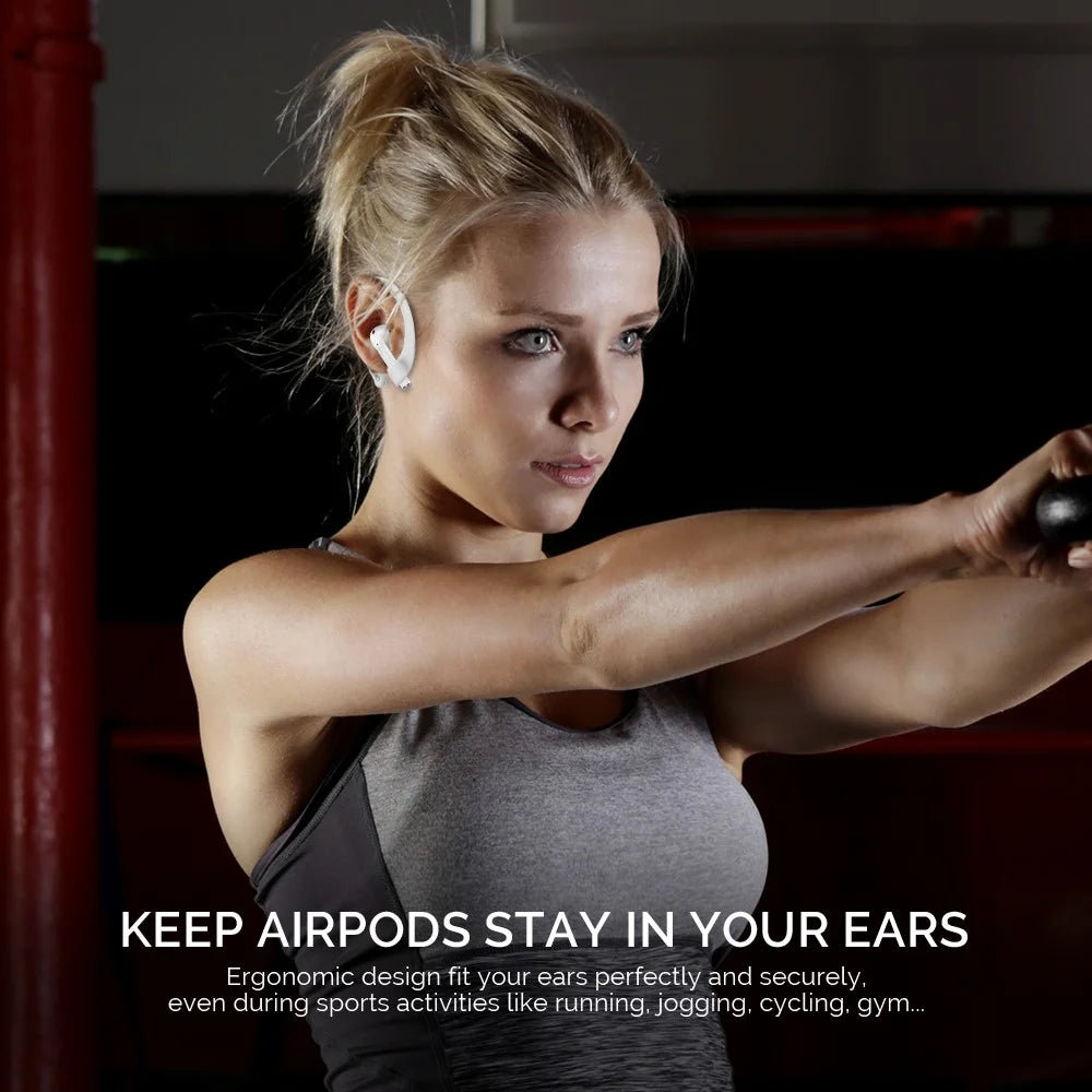 AHASTYLE PT78-M Ear Hooks for Apple AirPods with Charging Case (2016) / (2019) / AirPods with Wireless Charging Case (2019) / AirPods Pro / Pro 2 - White - 2