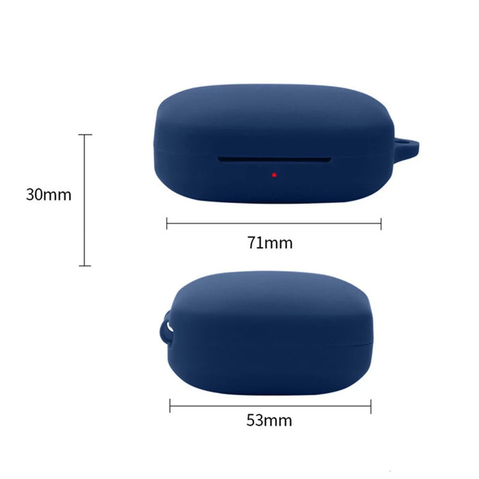 Silicone Case for OnePlus Buds Pro 2 Earphones Protective Cover with Anti-loss Buckle - Sky Blue - 4