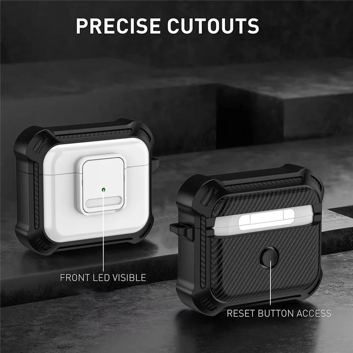 For Apple AirPods 3 Bluetooth-compatible Earphone Drop-proof Cover TPU+PC Protective Case with Pressing Button - White - 6