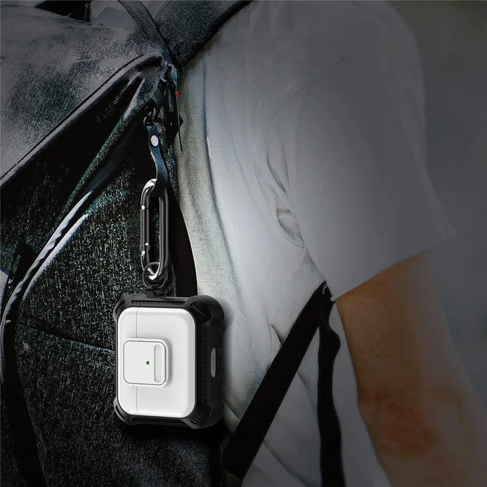 For Apple AirPods 3 Bluetooth-compatible Earphone Drop-proof Cover TPU+PC Protective Case with Pressing Button - White - 7