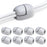 AHASTYLE LC01 8Pcs Self-adhesive Cable Manager Silicone Data Cable Fixing Holder Desktop Wire Organizer - Grey - 1