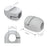 AHASTYLE LC01 8Pcs Self-adhesive Cable Manager Silicone Data Cable Fixing Holder Desktop Wire Organizer - Grey - 3