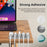 AHASTYLE WG104 Magnetic Cable Holder 5 Clips Desktop Cable Ties Data Cable USB Cord Organizer - Grey - 4
