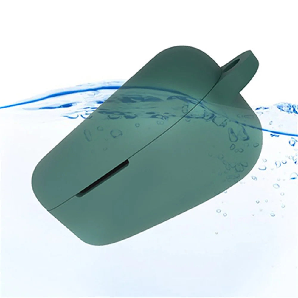 Silicone Case for Boat Airdopes 121 V2 Protective Cover Bluetooth-compatible Earbuds Case Cover with Anti-Loss Buckle - Dark Blue - 4