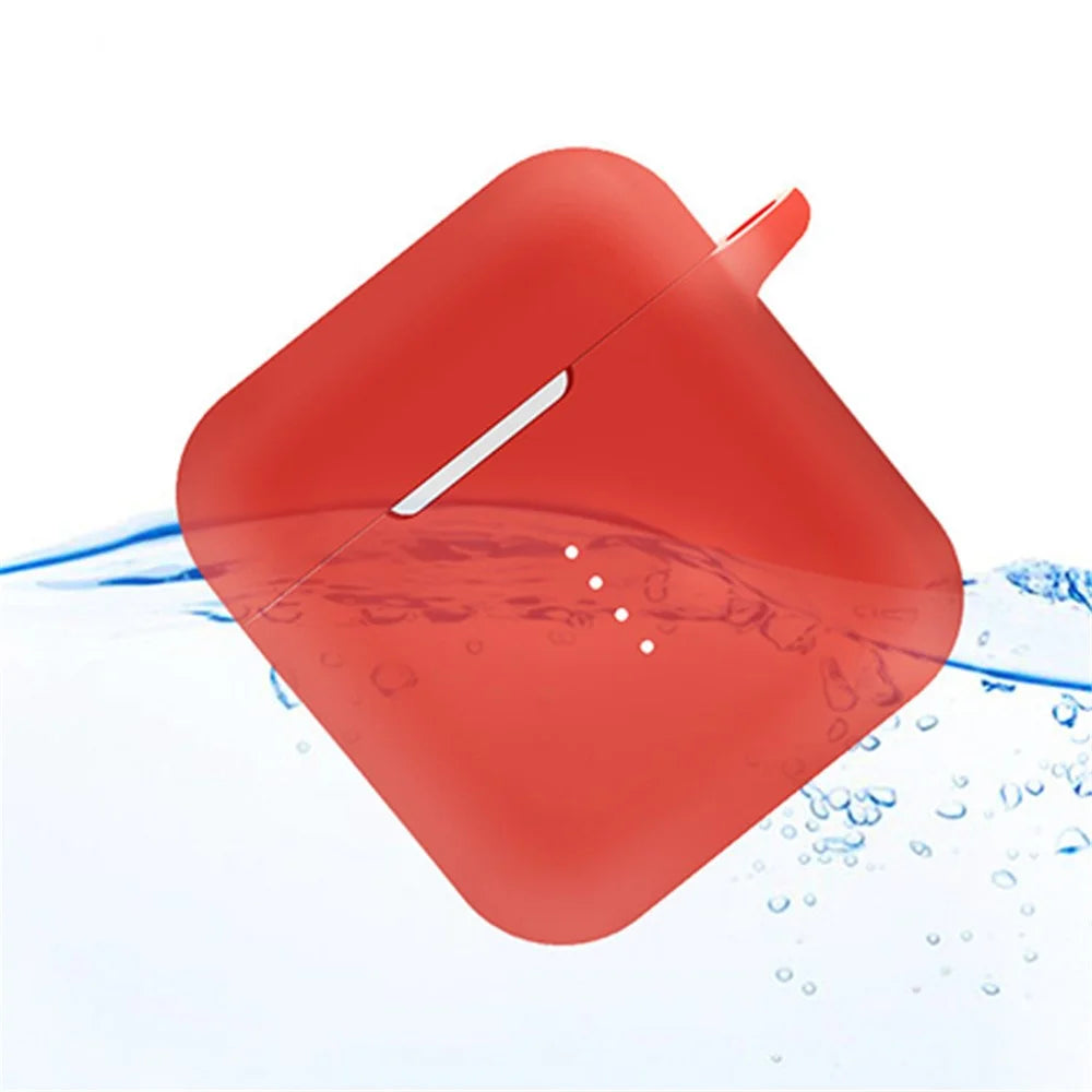 Silicone Skin for Boat Airdopes 141 Protective Cover Bluetooth-compatible Earbuds Case with Anti-Loss Buckle - Dark Blue - 2