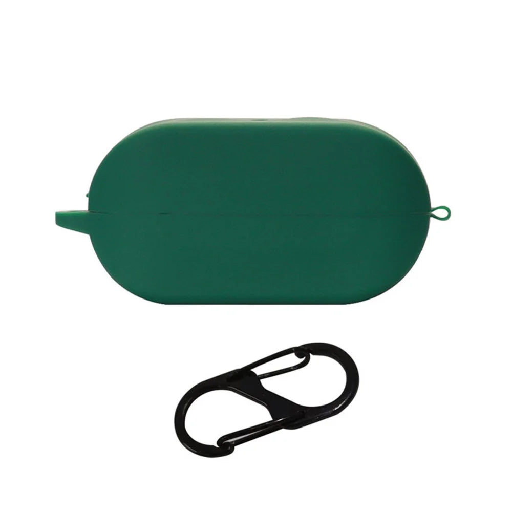 For JLab Audio Go Air True Earphone Shockproof Cover Anti-scratch Protective Sleeve Washable Shell - Blackish Green - 1