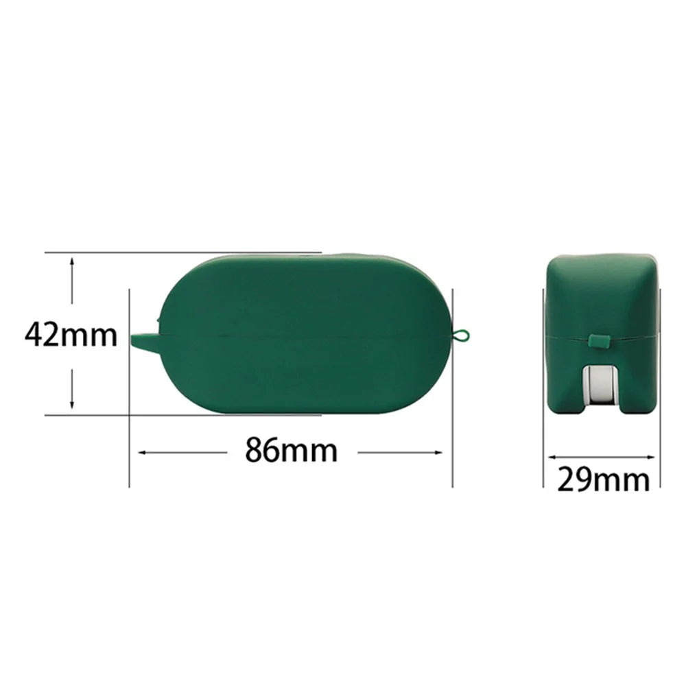 For JLab Audio Go Air True Earphone Shockproof Cover Anti-scratch Protective Sleeve Washable Shell - Blackish Green - 5