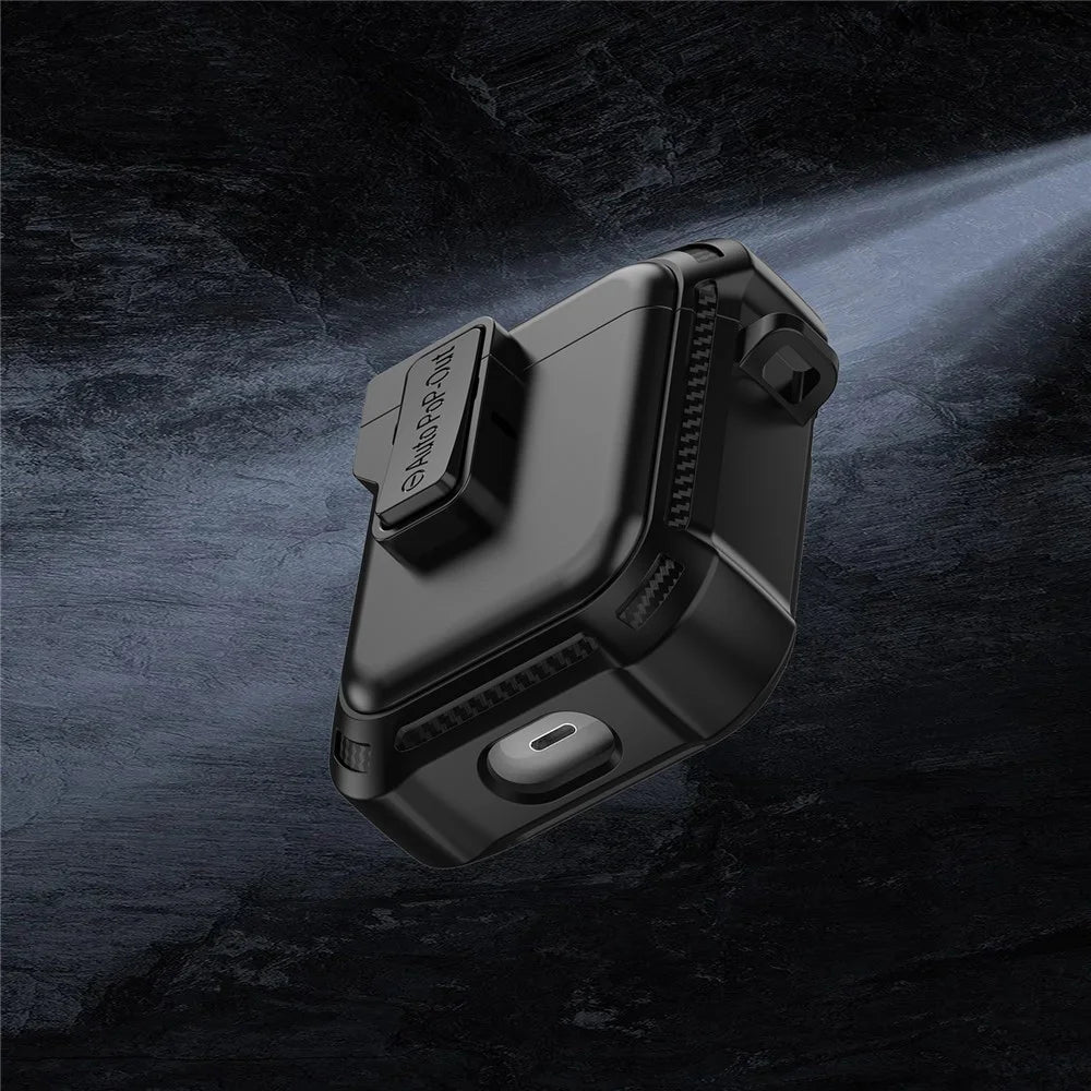 For AirPods with Wireless Charging Case (2019) / AirPods with Charging Case (2019) / (2016) Pressing Buckle Design Earphone Drop-proof Cover - Black - 6
