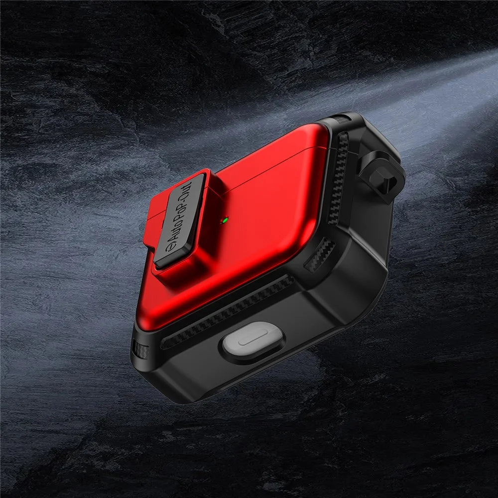 For Apple AirPods 3 Pressing Buckle Design Protective Case Bluetooth-compatible Earphone TPU+PC Drop-proof Cover - Red - 6