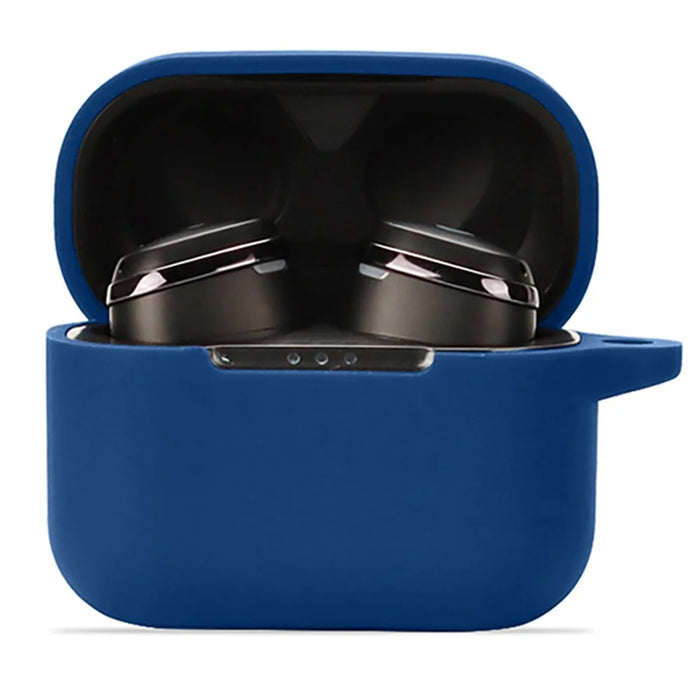 For GLIDiC TW-4000s Earphone Charging Bin Sleeve Cover Silicone Case with Buckle - Dark Blue - 2