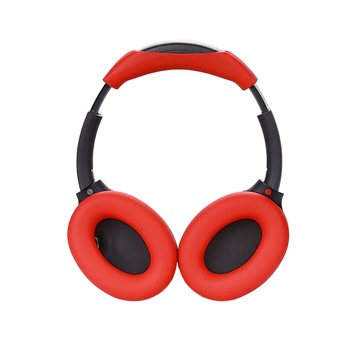 1 Pair Headphone Earpad Protector with Headphone Head Beam Sleeve Cover for Sony WH-1000XM4 / 1000XM3 - Red - 1