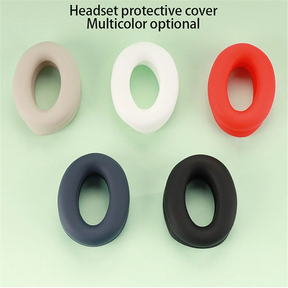 1 Pair Headphone Earpad Protector with Headphone Head Beam Sleeve Cover for Sony WH-1000XM4 / 1000XM3 - Red - 3