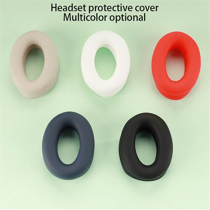1 Pair Headphone Earpad Protector with Headphone Head Beam Sleeve Cover for Sony WH-1000XM4 / 1000XM3 - Red - 3