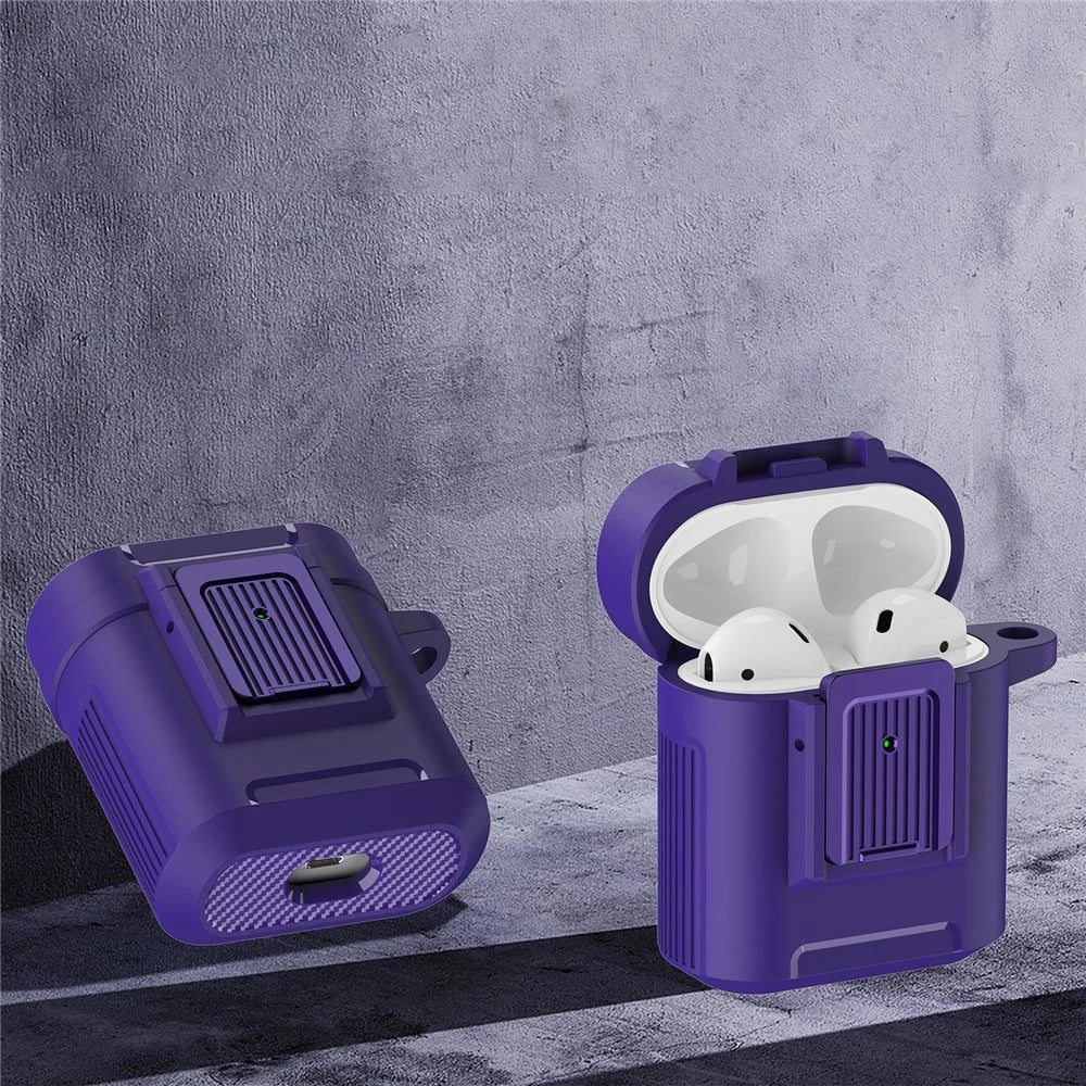 For Apple AirPods with Charging Case (2016) / (2019)  / AirPods with Wireless Charging Case (2019) ) Earphone Case Earbud TPU+PC Cover - Purple - 5