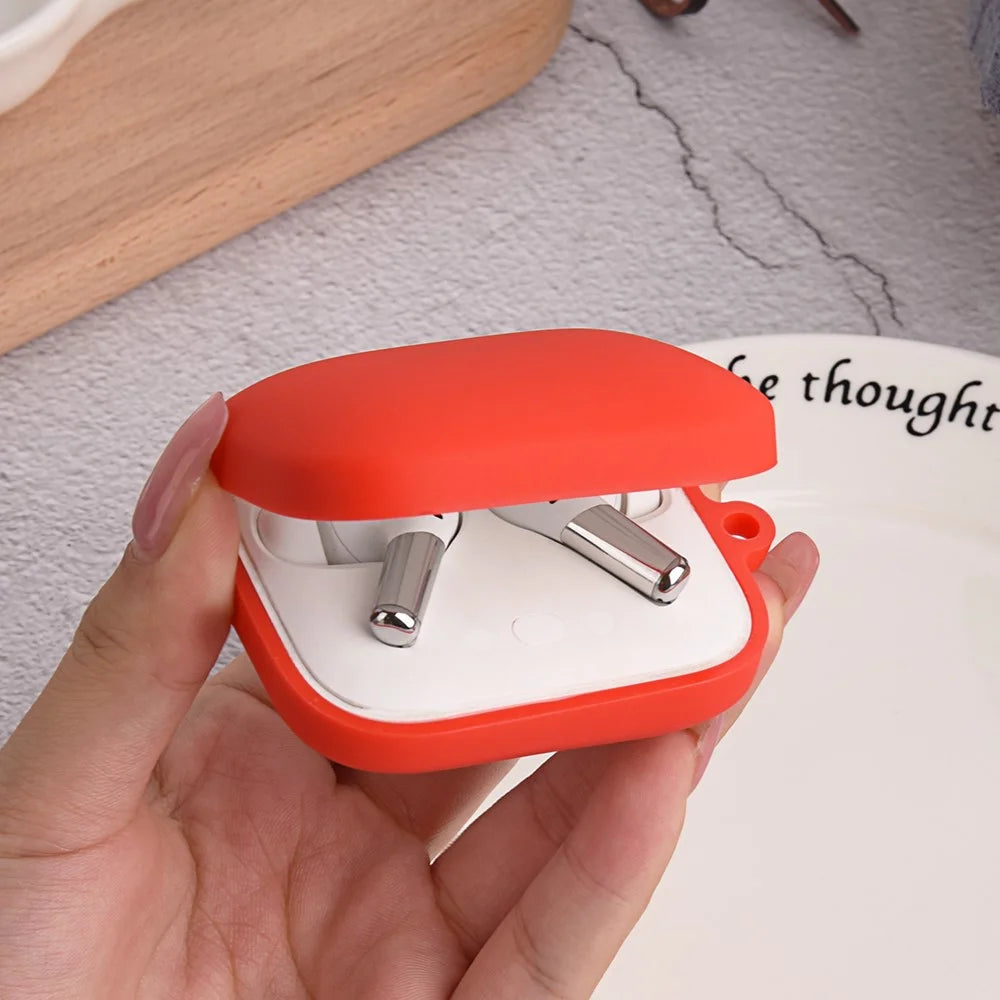 For OnePlus Buds Pro 2 TWS Earphone Anti-drop Silicone Protective Cover with Anti-lost Buckle - Red - 2