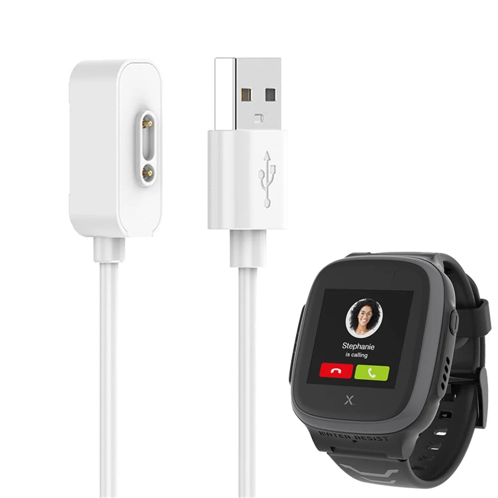 For Xplora X5 Play Smart Watch Charger 1m Magnetic Absorption USB Charging Cable - White - 2