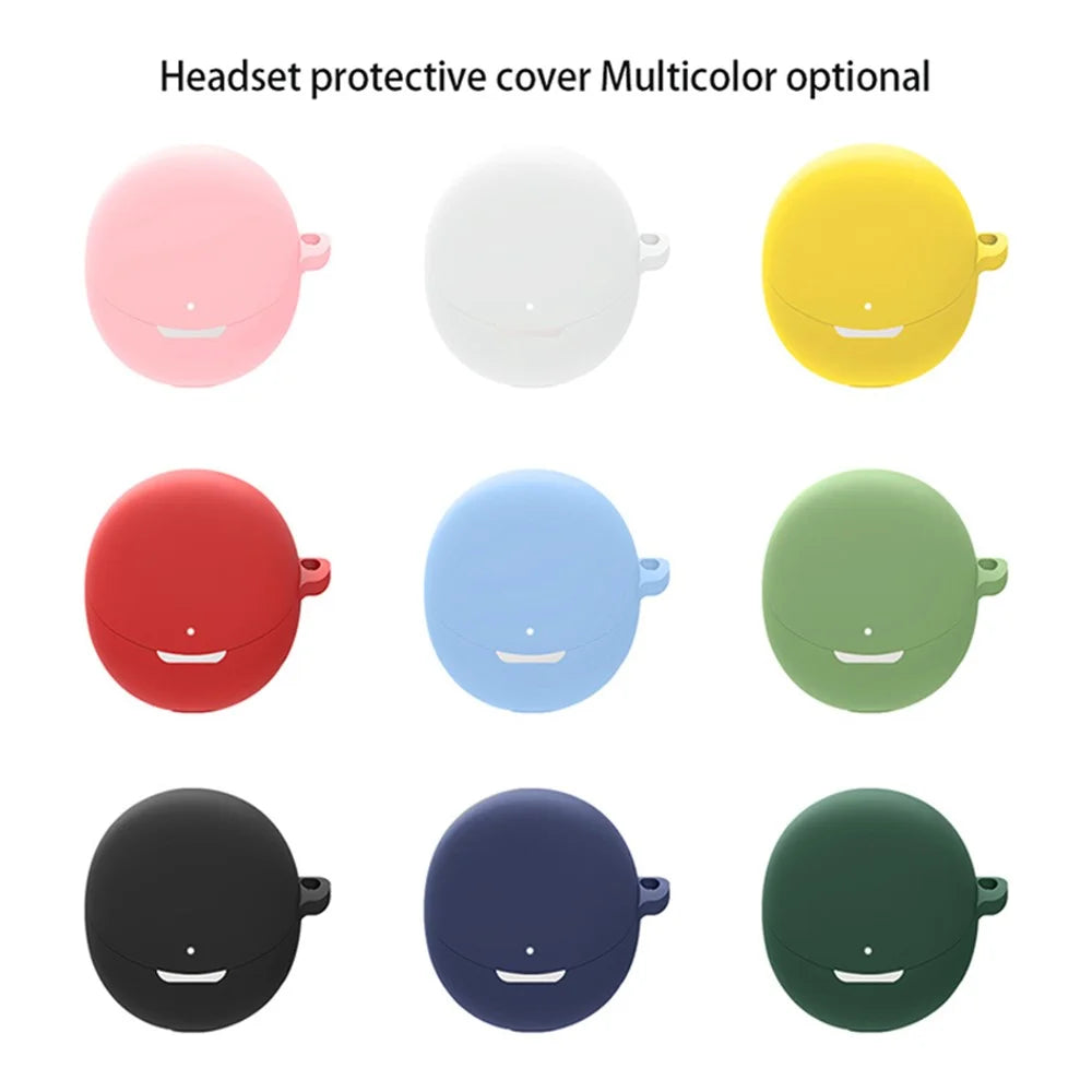 For OPPO ENCO Air3 TWS Earphone Charging Case Sleeve Cover Silicone Case with Buckle - Blackish Green - 6