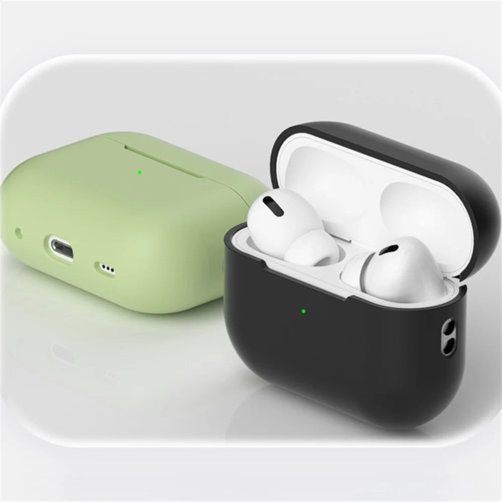 Shockproof Case for AirPods Pro 2 / Pro Silicone Case Bluetooth-compatible Headset Cover with Strap - Light Purple - 5