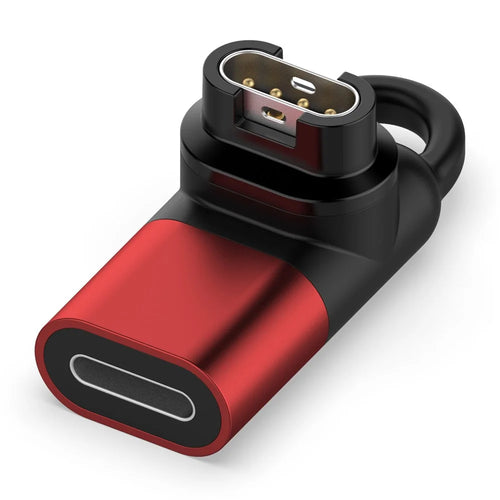 For Garmin Forerunner 265 / 265S / 965 Smart Watch Charging Adapter 8 Pin to Garmin Female Portable Connector - Red - 1