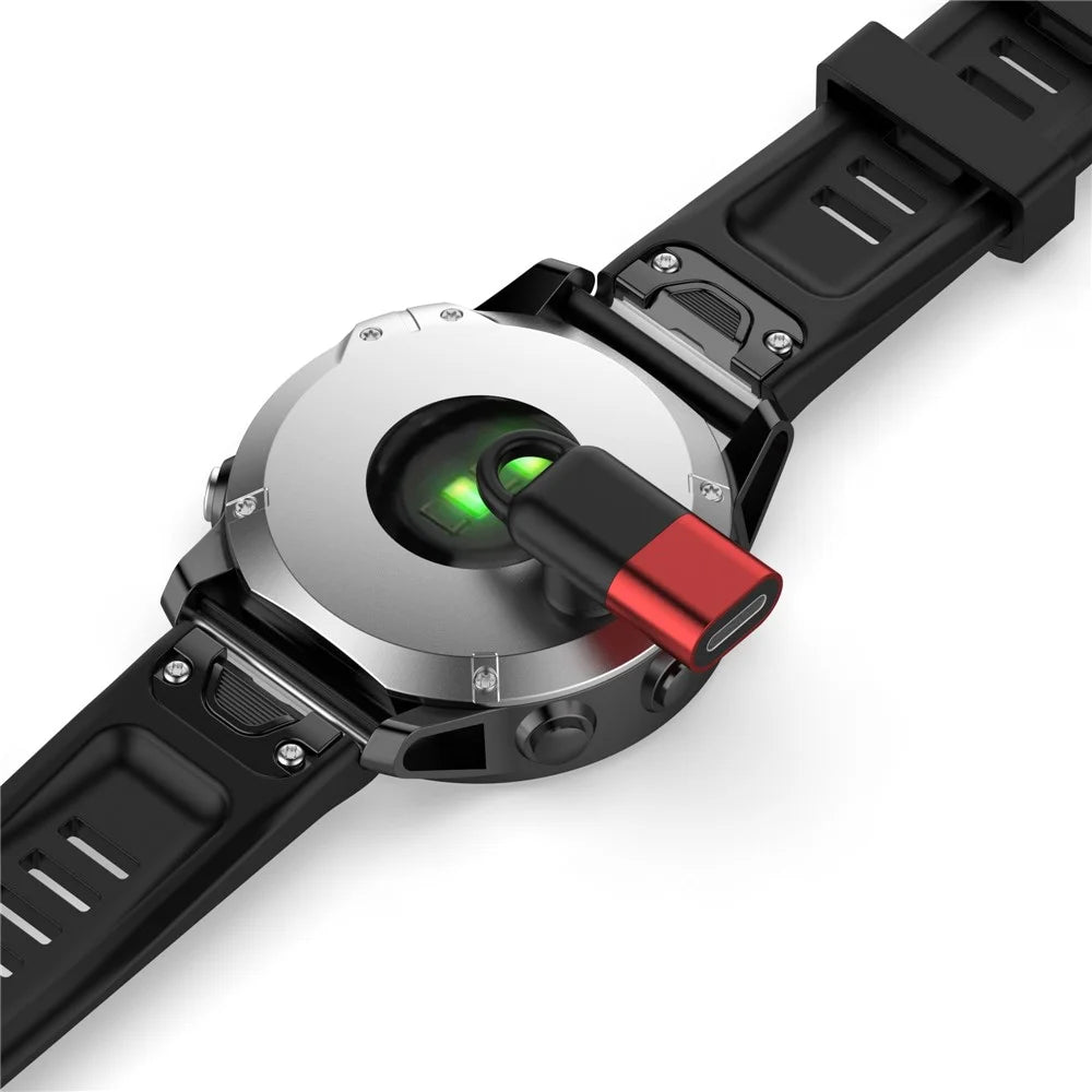 For Garmin Forerunner 265 / 265S / 965 Smart Watch Charging Adapter 8 Pin to Garmin Female Portable Connector - Red - 2