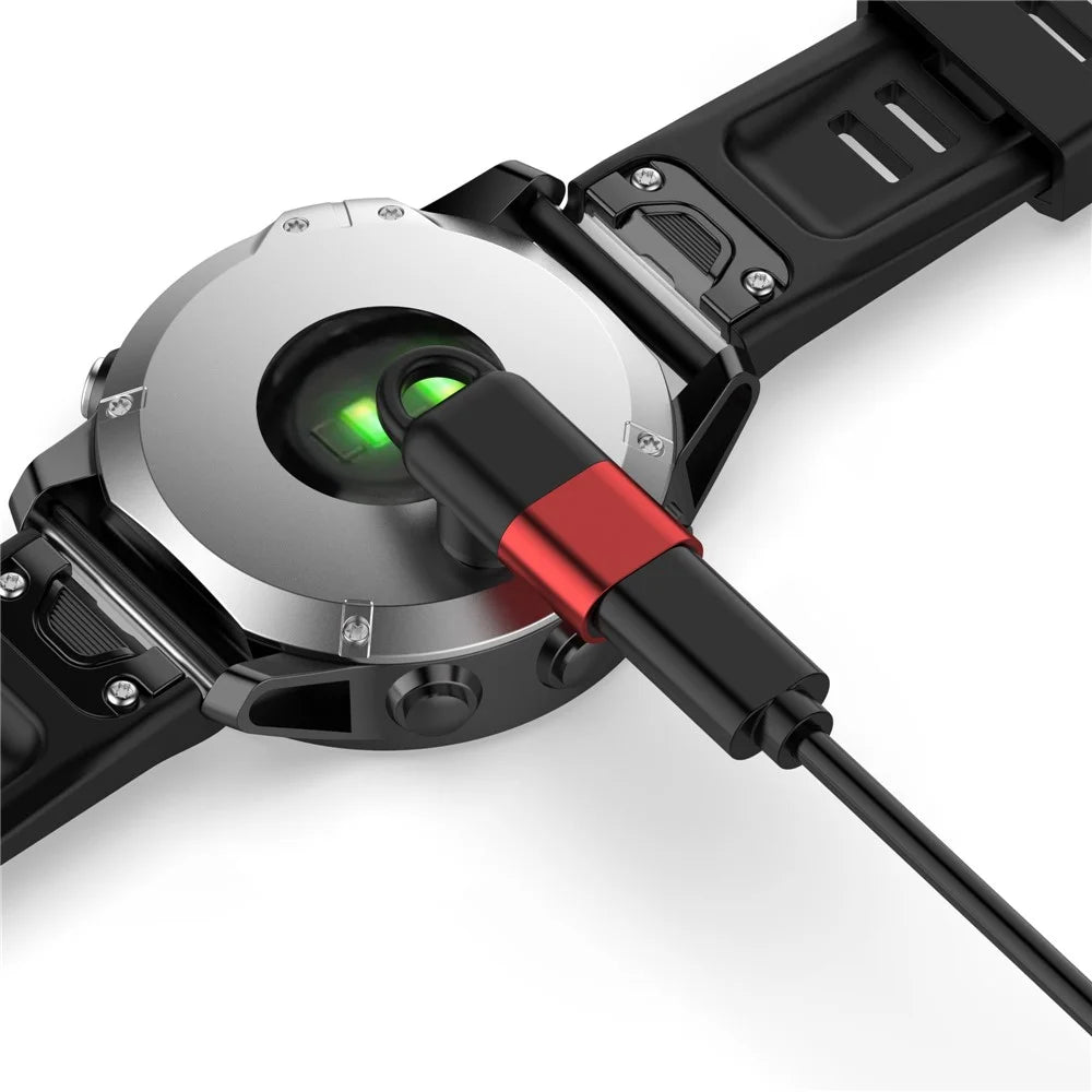 For Garmin Forerunner 265 / 265S / 965 Smart Watch Charging Adapter 8 Pin to Garmin Female Portable Connector - Red - 4