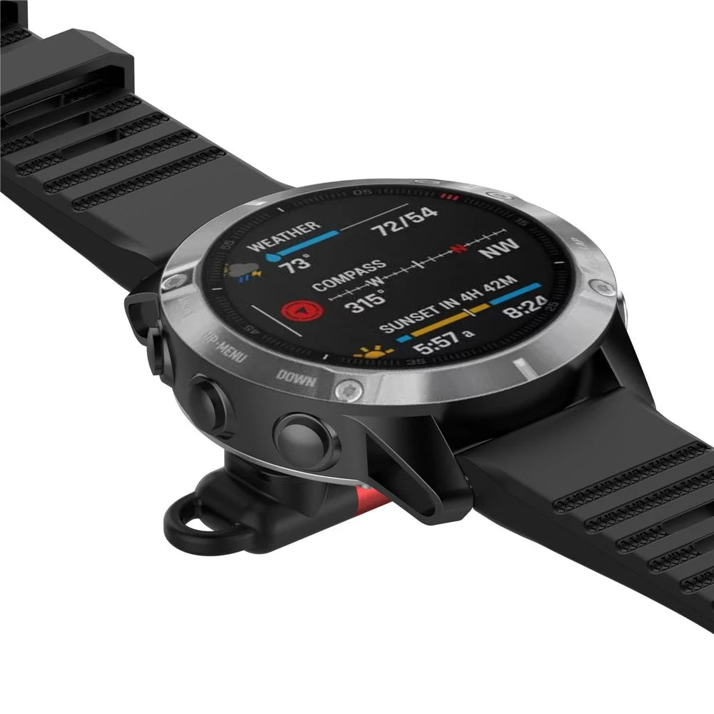 For Garmin Forerunner 265 / 265S / 965 Smart Watch Charging Adapter 8 Pin to Garmin Female Portable Connector - Red - 6