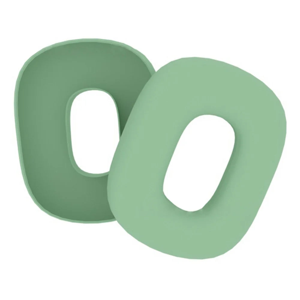 1 Pair for AirPods Max with USB-C / Max Headphone Silicone Ear Cap Cover Earpad Protective Shell - Matcha Green - 1