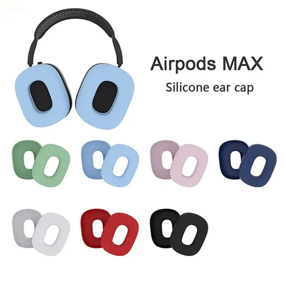 1 Pair for AirPods Max with USB-C / Max Headphone Silicone Ear Cap Cover Earpad Protective Shell - Matcha Green - 4