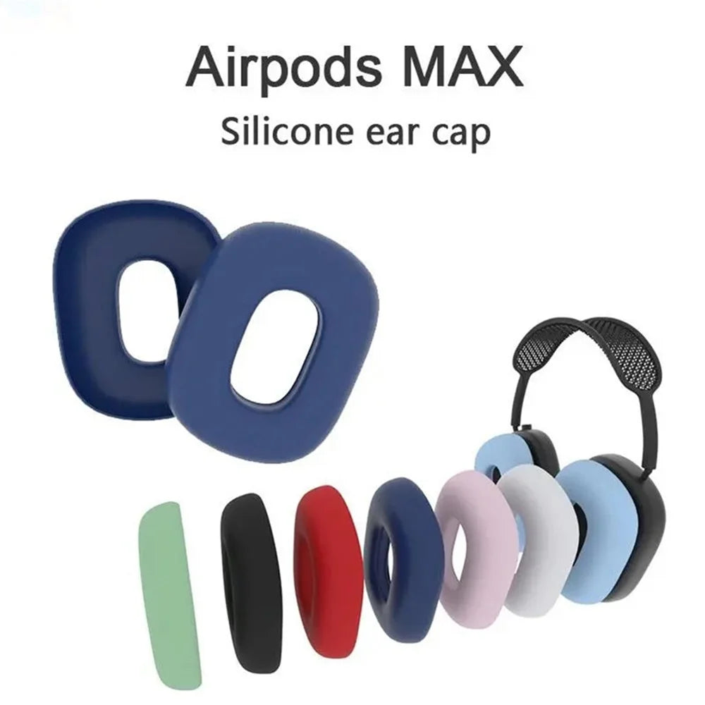 1 Pair for AirPods Max with USB-C / Max Headphone Silicone Ear Cap Cover Earpad Protective Shell - Matcha Green - 5