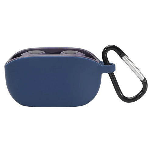 For JBL Wave 100TWS Bluetooth-compatible Earphone Protective Cover Anti-drop Silicone Case without Lid - Midnight Blue - 1