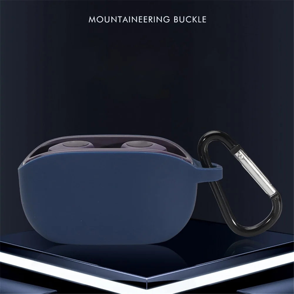 For JBL Wave 100TWS Bluetooth-compatible Earphone Protective Cover Anti-drop Silicone Case without Lid - Midnight Blue - 2