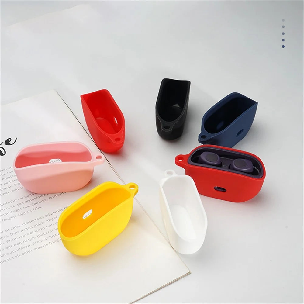 For JBL Wave 100TWS Bluetooth-compatible Earphone Protective Cover Anti-drop Silicone Case without Lid - Midnight Blue - 6