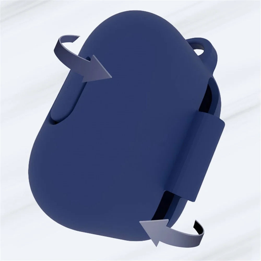 For Apple AirPods 3 Silicone Protective Cover Anti-lost Rope Hanging Buckle Ear Hook 8-in-1 Accessories Kit - Blue - 4