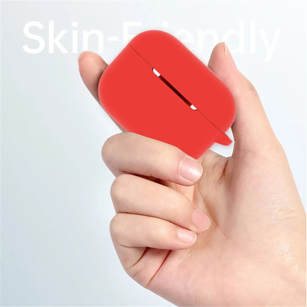 For AirPods Pro 2 Silicone Cover Neck Rope Hanging Buckle Ear Hook 6-in-1 Anti-lost Accessories Kit - Red - 4