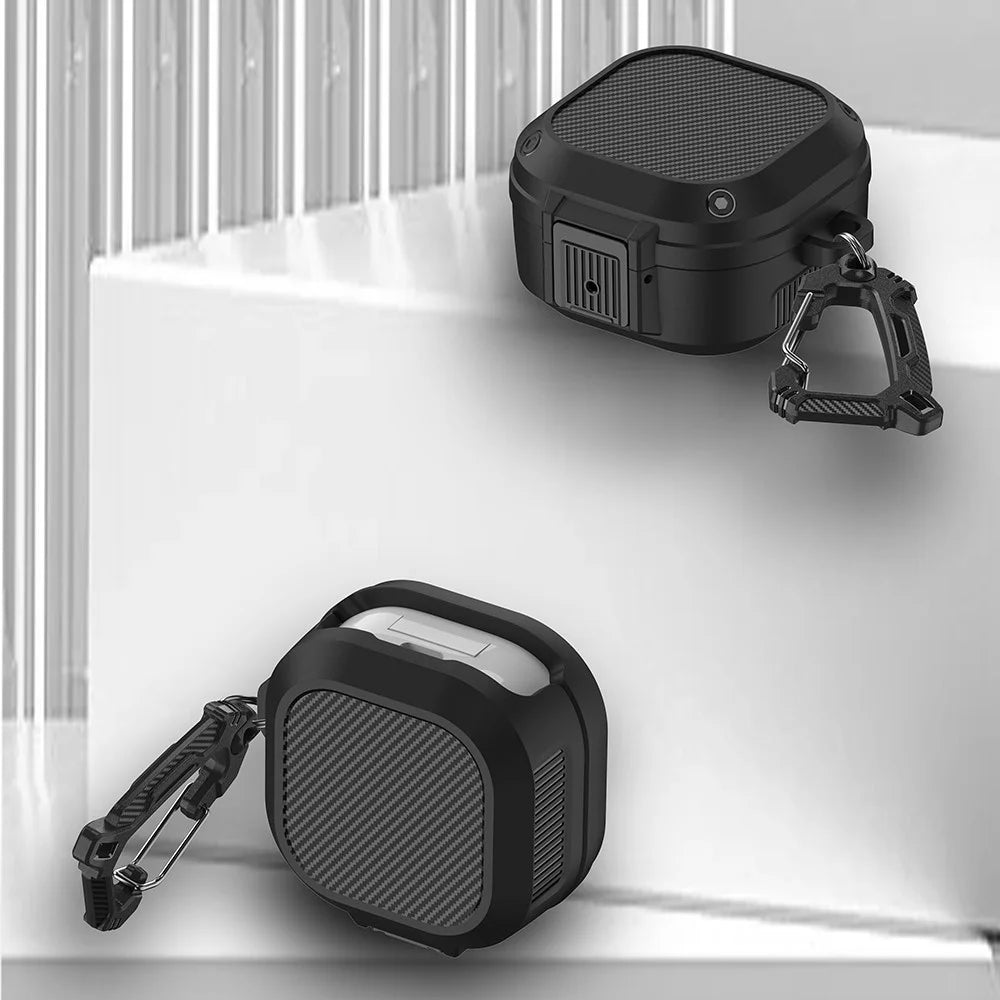 For Samsung Galaxy Buds Live / Buds 2 / Buds Pro / Buds 2 Pro Earphone Case TPU+PC Anti-drop Earbud Cover - Black - 7