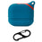 For Apple AirPods 3 Soft Silicone Protective Case Wireless Earphones Portable Cover with Carabiner - Blue - 1