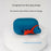 For Apple AirPods 3 Soft Silicone Protective Case Wireless Earphones Portable Cover with Carabiner - Blue - 2