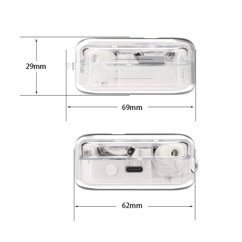 For Nothing Ear (2) Silicone Cover Wireless Bluetooth-compatible Earphone Dust-proof Case with Anti-lost Buckle - Transparent - 7