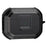 Shockproof Case for Apple AirPods Pro Case Cover with Lock, Carabiner TWS Headset TPU PC Shell - Black - 1