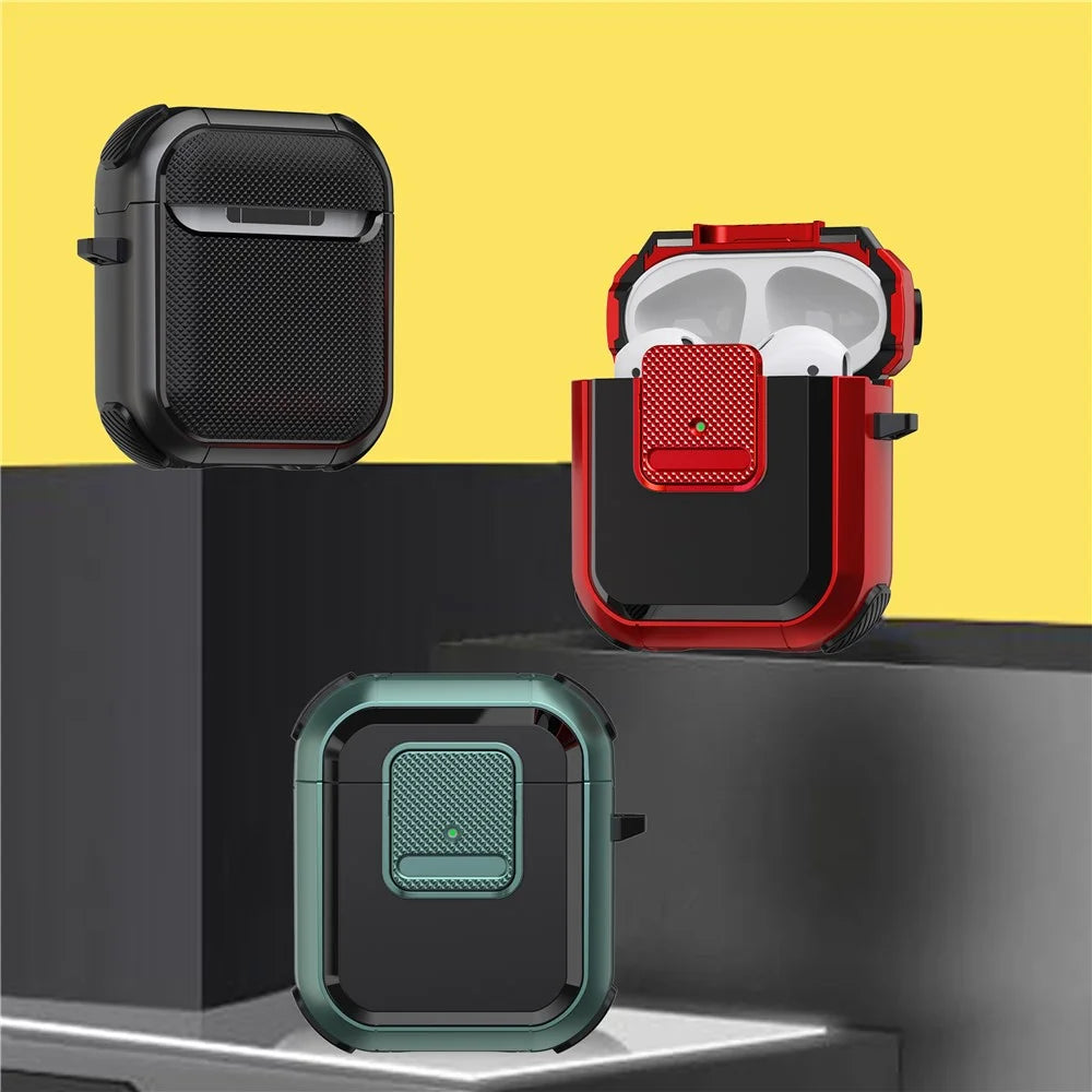 For Apple AirPods with Charging Case (2016) / (2019) / AirPods with Wireless Charging Case (2019) TPU PC Cover - Blackish Green - 6