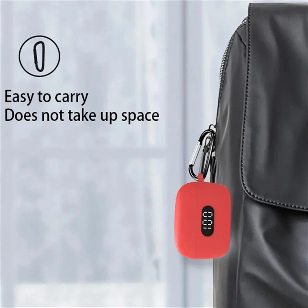 Drop-proof Silicone Cover for BOAT Airdopes 121 Pro Bluetooth-compatible Earphone Protective Sleeve with Carabiner - Red - 3