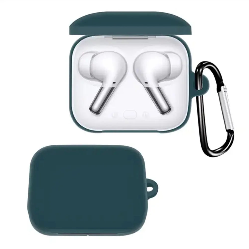 For OnePlus Buds Pro Silicone Cover Anti-lost Rope Hanging Buckle Ear Hook Brush Storage Bag 6-in-1 Accessories Kit - Red - 5