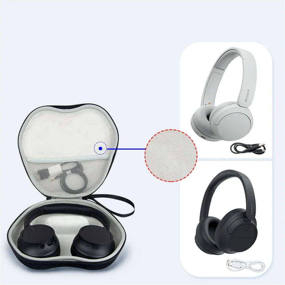 For Sony WH-CH720N / WH-CH520 Headphone Storage Bag Shockproof Headset Case Carrying Bag - 2