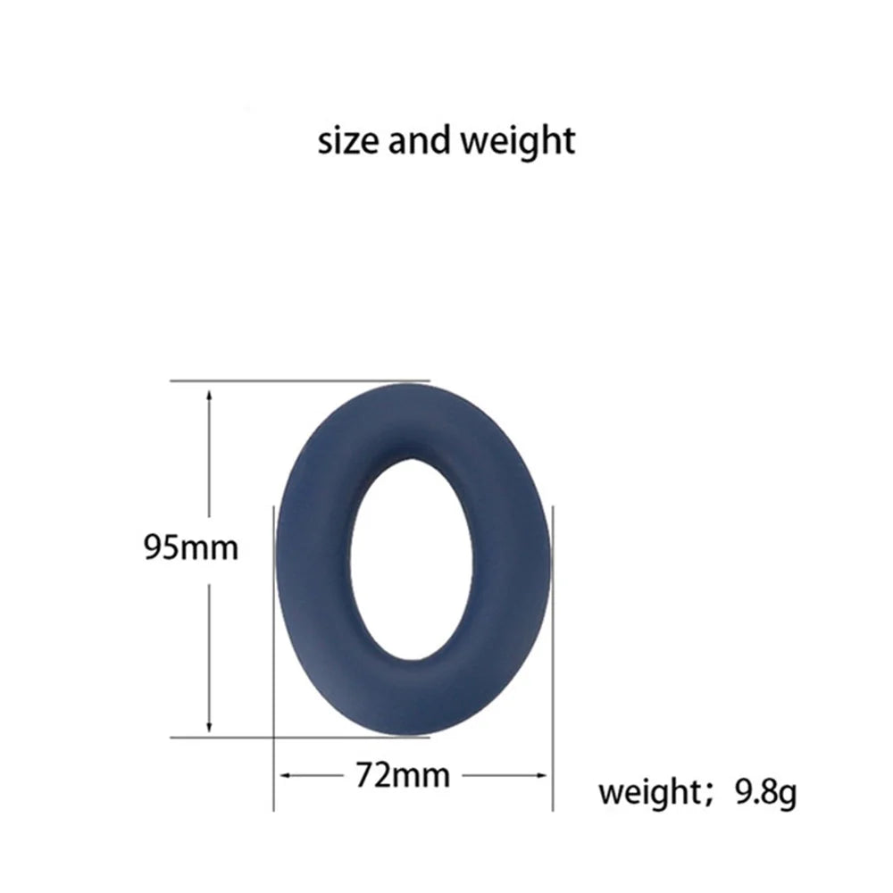 For Bose QC45 / QC35 / QC25 / QC15 / AE2 1 Pair Flexible Silicone Headphone Earpads Caps Ear Cover Pad - Dark Blue - 5