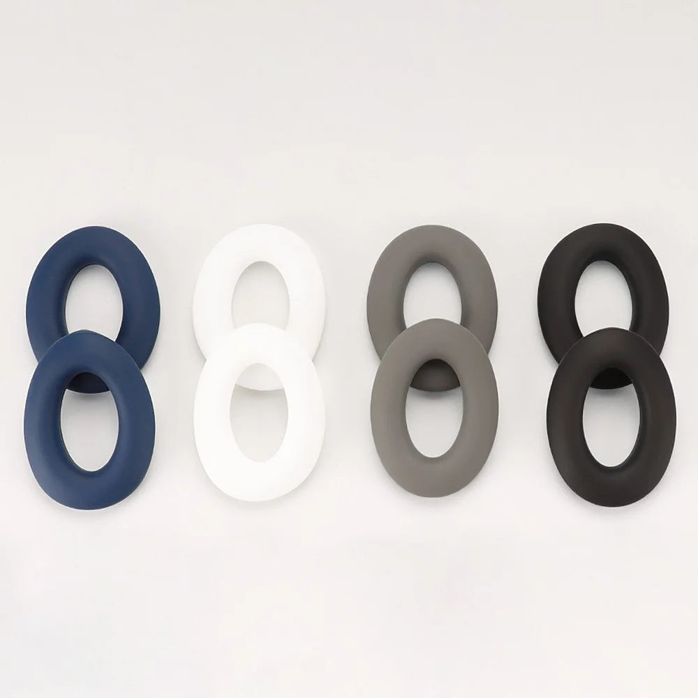 For Bose QC45 / QC35 / QC25 / QC15 / AE2 1 Pair Silicone Headphone Earpads Caps+1 Head Beam Cover - Dark Blue - 5