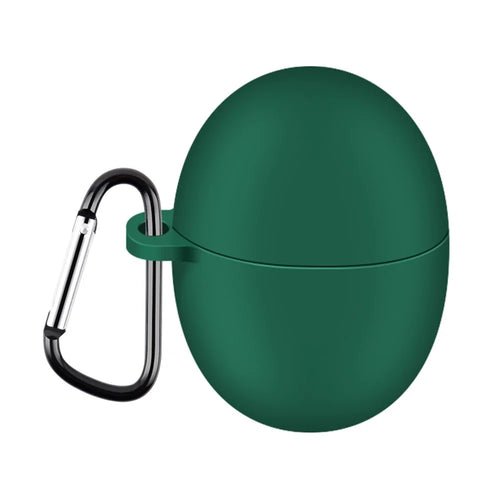 Silicone Case for Huawei FreeBuds 5 Protective Cover Anti-Fall Bluetooth-compatible Headset Protector with Hook - Blackish Green - 1