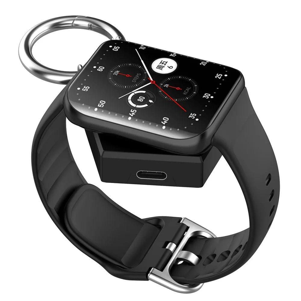 For Oppo Watch 4 Pro / Watch 2 42mm / 46mm / Watch 3 / 3Pro / Watch SE Charger Portable Charging Dock with Magnetic Probe - Black - 4