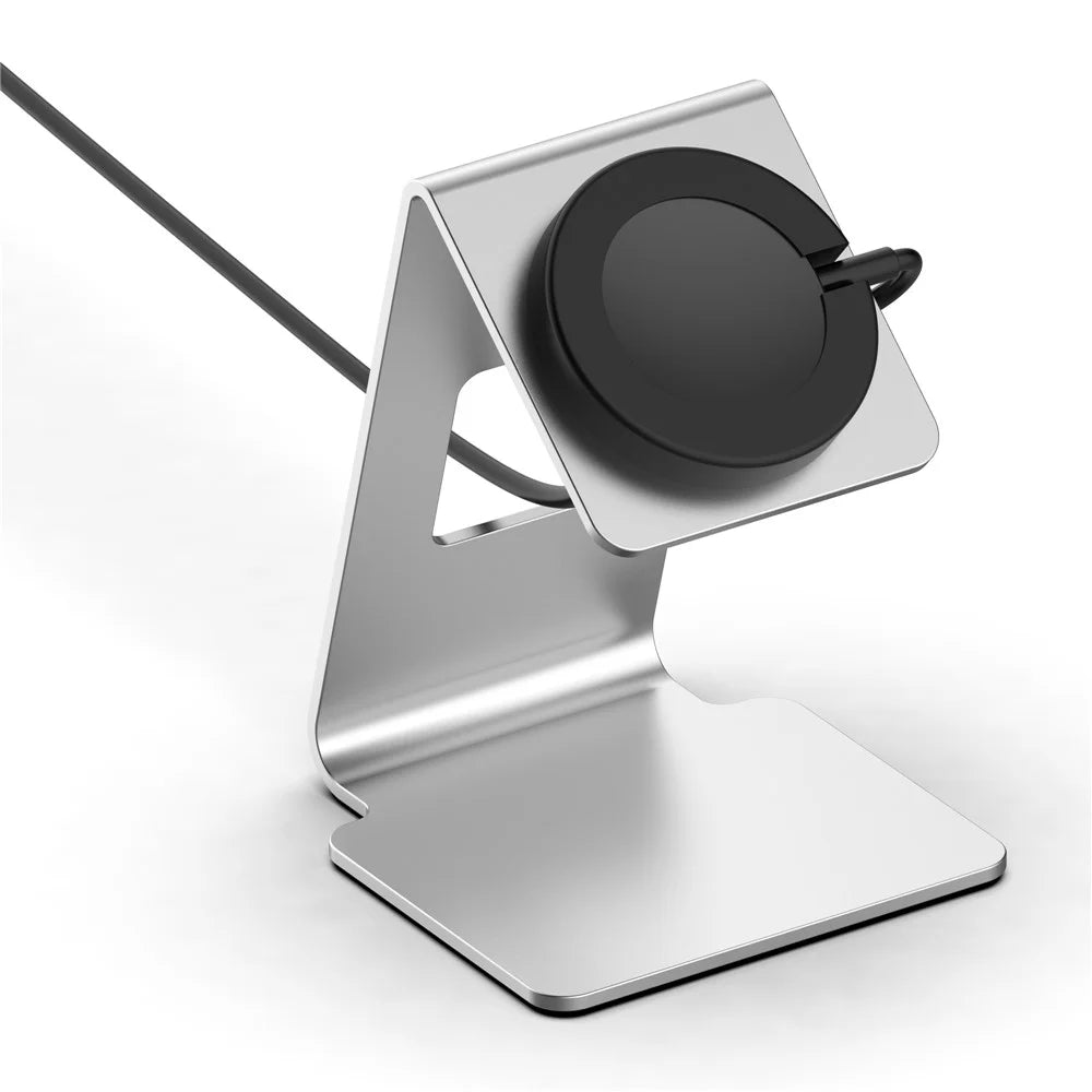 For Samsung Galaxy Watch 5 / 5 Pro / Watch 5 Active Charger Holder Watch Charging Pad Metal Stand (without Charger) - Silver - 6
